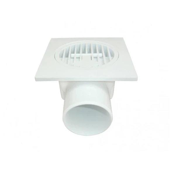 Plastik Yer Süzgeci 10x10 cm 50 mm Yandan Çıkış ürün görseli 1