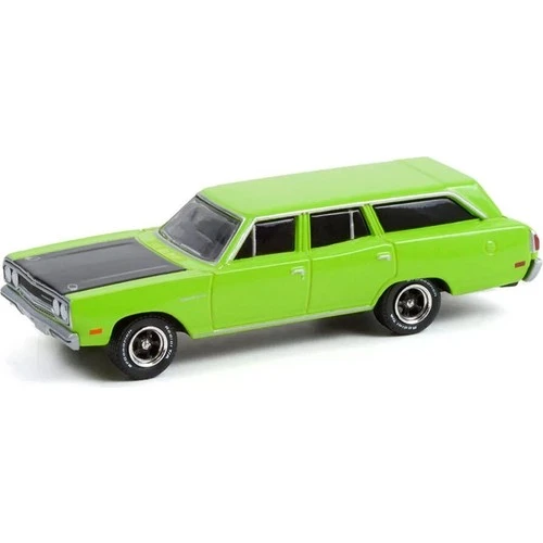 Greenlight Estate Wagons Series 7 1/64 1970 Plymouth Satellite Yeşil Model Araba ürün görseli 1