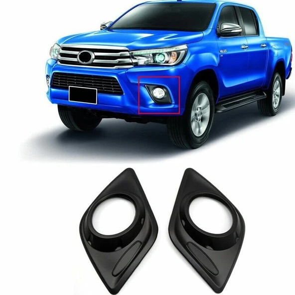 Toyota Hilux Uyumlu Sis Lambası Kapağı Siyah ABS 2016 Sonrası ürün görseli 1