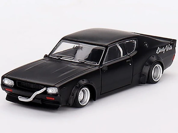 Mini GT 655 Nissan Skyline Kenmeri Liberty Walk Matt Black RHD Model Araba ürün görseli 1