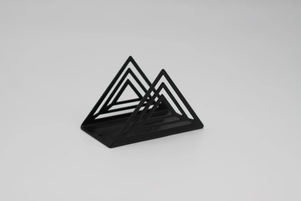 Metal Masa Üstü Sofra Dekoratif Siyah Peçetelik Minimalist Model ürün görseli 1