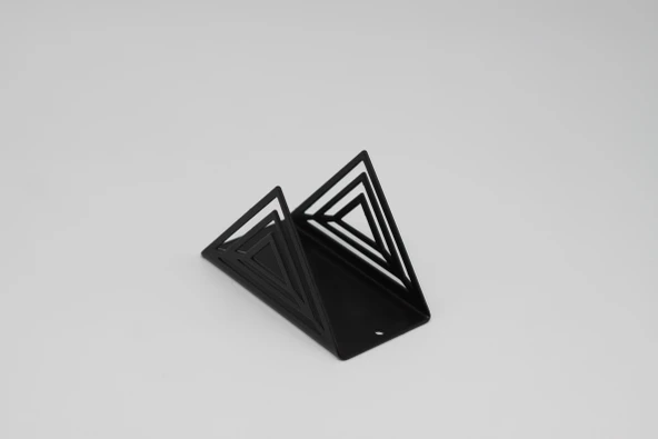 Metal Masa Üstü Sofra Dekoratif Siyah Peçetelik Minimalist Model - Resim 2