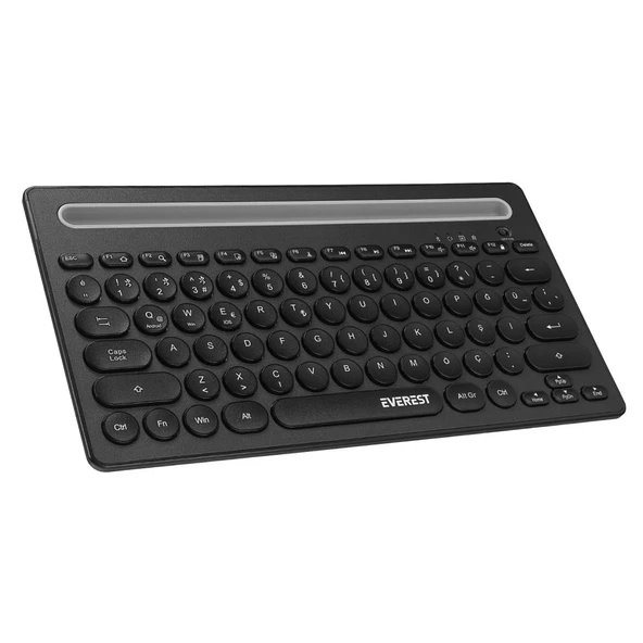 Everest KB-BT84 Siyah/Gri Bluetooth Ultra İnce+Şarjlı Q Mac/Win/Android/Ios Uyumlu Kablosuz klavye ürün görseli 1