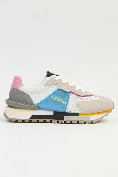 BENETTON BNİ-10009 HAFİF RENKLİ KADIN SNEAKER SPOR AYAKKABI ürün görseli 1