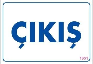 Çıkş Uyarı Levhası 17,5x25 KOD:1651 - Resim 3