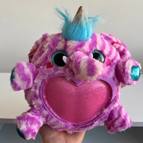 Peluş Pembe ve Şeritli Kalpli - Mavi Su Dünyası ürün görseli 1