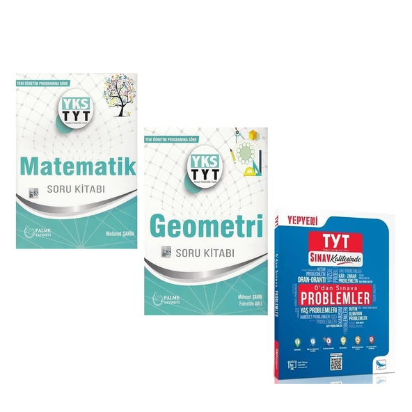 Palme TYT Matematik Geometri ve Sınav Yayınları Problemler Soru Bankası Seti 3 Kitap ürün görseli 1