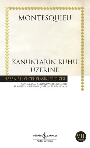 Kanunların Ruhu Üzerine (K.Kapak) MONTESQUIEU ürün görseli 1
