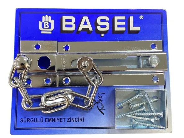 Başel Sürgülü Kapı Emniyet Zinciri Krom ürün görseli 1