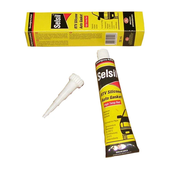 Selsil Tüp Sıvı Conta Kırmızı 50 gr ürün görseli 1