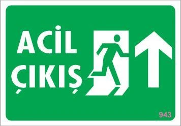 Acil Çıkış Uyarı Levhası 17,5x25 KOD:943 ürün görseli 1