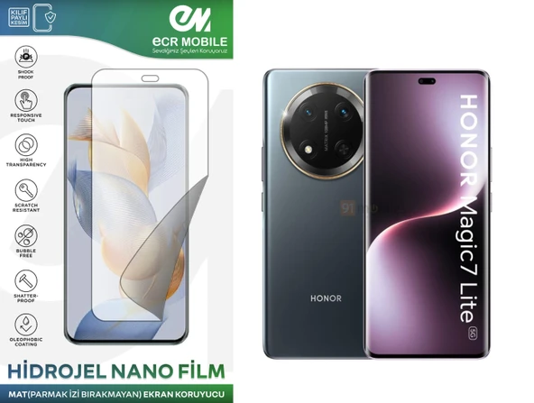 Honor Magic 7 Lite ile Uyumlu Hidrojel Nano Ekran Koruyucu Film MAT(Tempered Cam Değildir!) ürün görseli 1