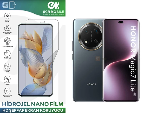 Honor Magic 7 Lite ile Uyumlu Hidrojel Ekran Koruyucu Film HD-ŞEFFAF(Tempered Cam Değildir!) ürün görseli 1