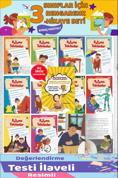3.Sınıf Okumayı Sevdiren 10 lu Hikaye Seti 2 (Hızlı Okuma Hediyeli) ürün görseli 1