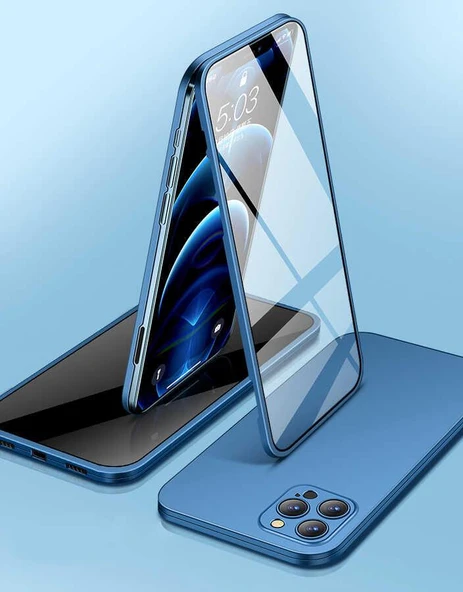 iPhone 13 Kılıf 360 Tam Koruma Lüx Led Kapak ürün görseli 1