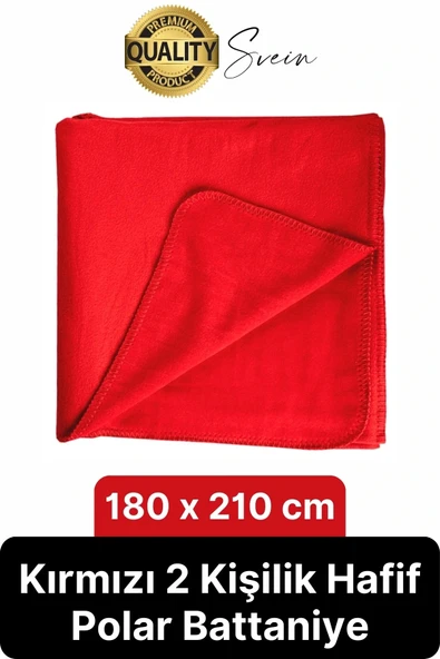 180x210 cm 2 Kişilik Sıcacık Kışlık Polar Yumuşak Rahat Konforlu Kırmızı Renk Hafif TV Battaniyesi ürün görseli 1