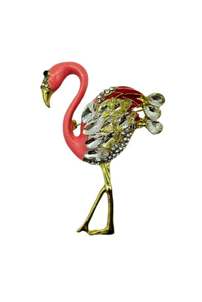 Zarif Flamingo Broş - Resim 3