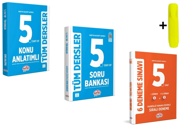 Editör Yayınları 5. Sınıf Tüm Dersler Konu Soru Deneme Seti ürün görseli 1