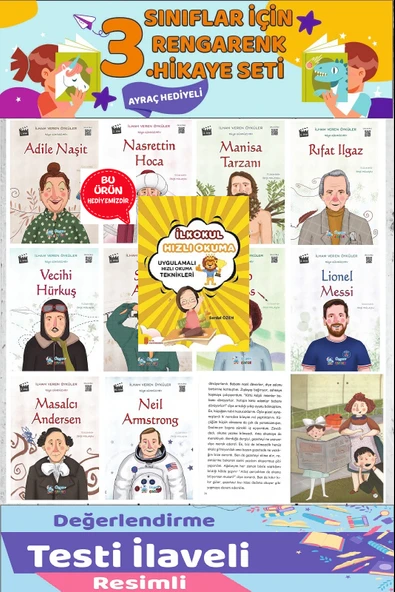 3.Sınıf Okumayı Sevdiren 10 lu Hikaye Seti 4 (Hızlı Okuma Hediyeli) ürün görseli 1