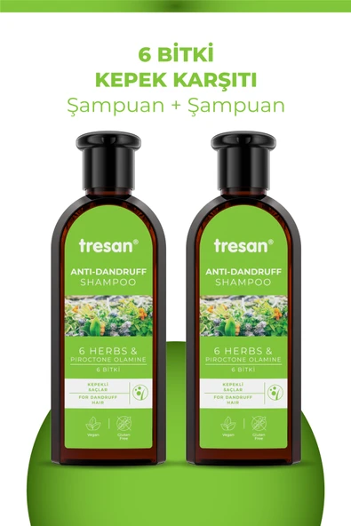 6 Bitki Kepek Karşıtı Bakım Şampuanı 300 ml X 2 Adet ürün görseli 1