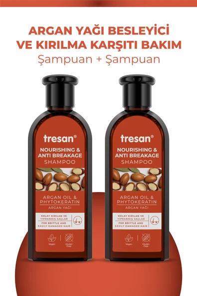 Argan Yağı Besleyici Ve Kırılma Karşıtı Bakım Şampuanı 300 ml X 2 Adet ürün görseli 1