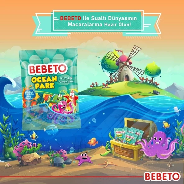 Bebeto Ocean Park 80 Gr 3 Adet - Resim 2