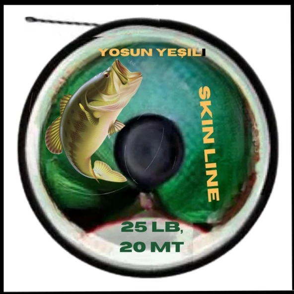 Uyguna-Yakala 25 Lb, 20 Mt Skin Line-Yosun Yeşili -OOM.052 ürün görseli 1