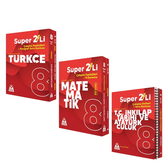 Örnek Akademi 8.Sınıf Süper İkili Türkçe Matematik ve İnkılap Seti 3 Kitap ürün görseli 1