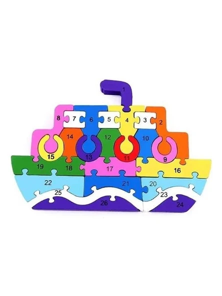 Ahşap Eğitici Puzzle Gemi Yapboz Bultak ürün görseli 1