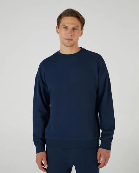 Skechers M Essential Crew Neck Sweatshirt Navy Navy L ürün görseli 1