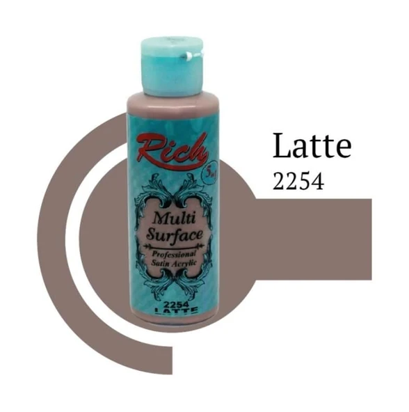 Rich Multi Surface 2254 Latte Akrilik Boya 120 cc - Resim 4
