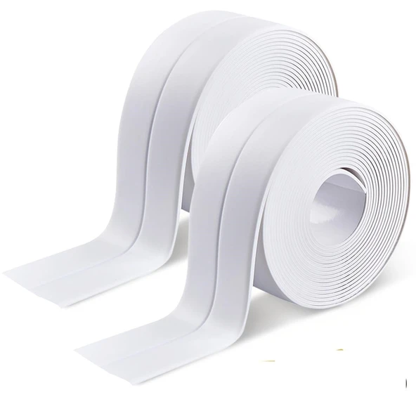 2 Adet Banyo Mutfak Lavabo Küvet Su Sızdırmaz Kenar Bant Sıvı Geçirmez 3.2 Metre ürün görseli 1