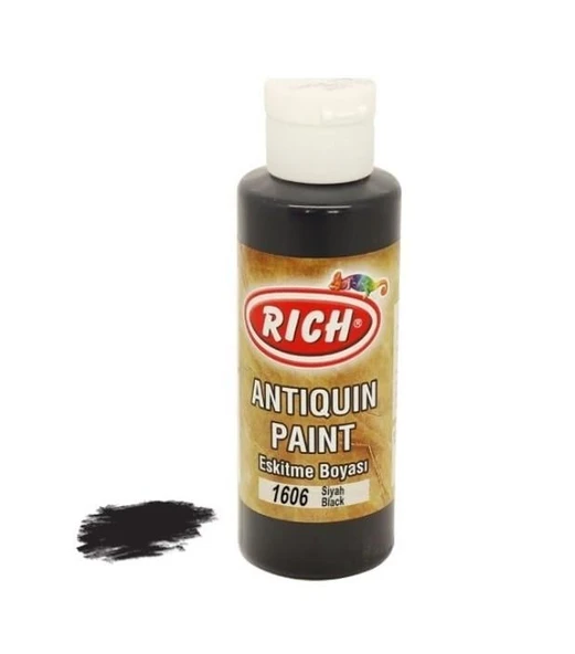 Rich 1606 Siyah 120 ml Eskitme Ahşap Boyası ürün görseli 1