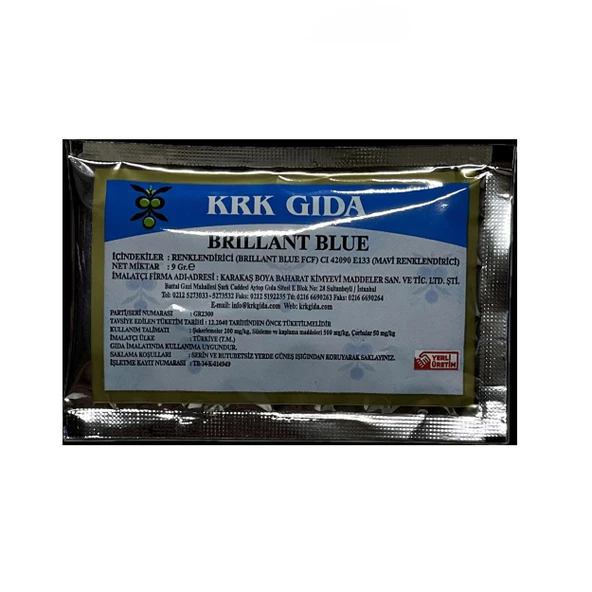 Gıda Boyası Toz Mavi Renklendirici 9 Gr ürün görseli 1
