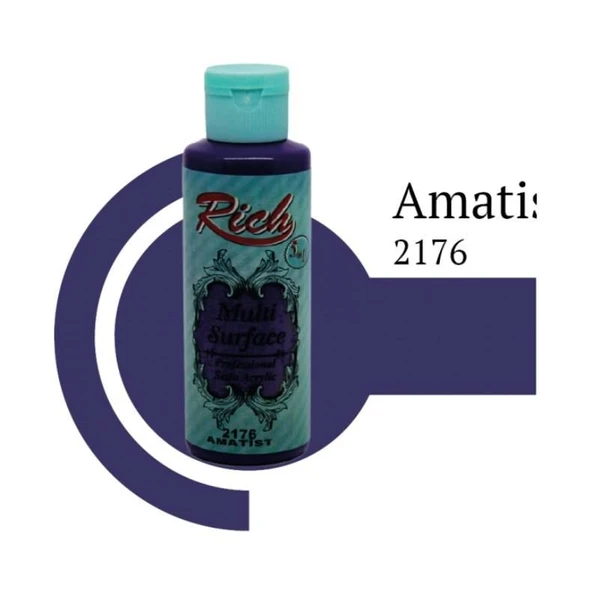 Rich Multi Surface 2176 Amatist Akrilik Boya 120 cc - Resim 2