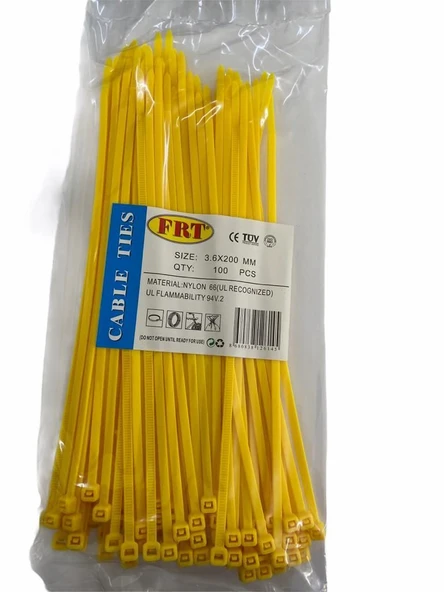 FRT Sarı 3,6X200 Kablo Bağı - Resim 2