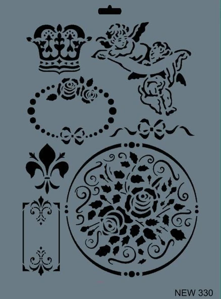 Rich New Seri N-330 Stencil 35x25 cm ürün görseli 1