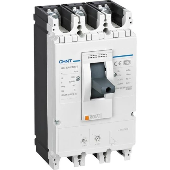 Chint - NM8N-100S/TM400 3P 400A Ayarsalı Kompakt Şalter 268950 ürün görseli 1