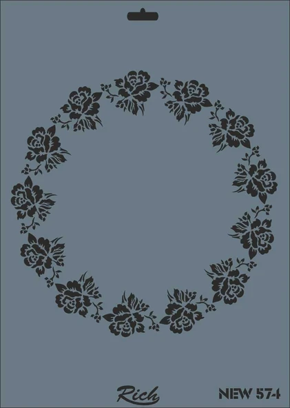 Rich New Seri N-574 Stencil 35x25 cm - Resim 2