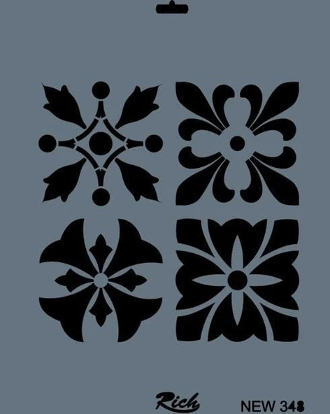 Rich New Seri N-348 Stencil 35x25 cm ürün görseli 1