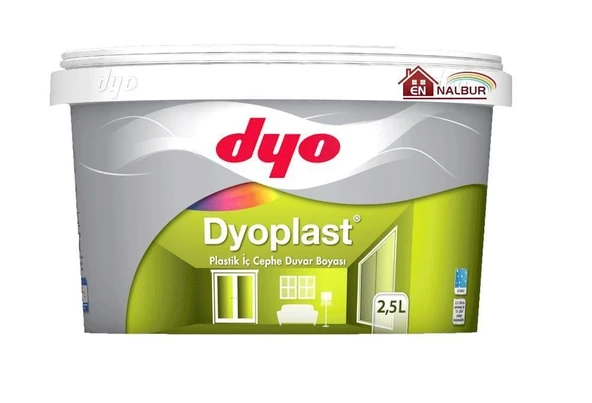 Dyo Dyoplast Plastik İç Cephe Boyası 2,5 Litre Siyah ürün görseli 1