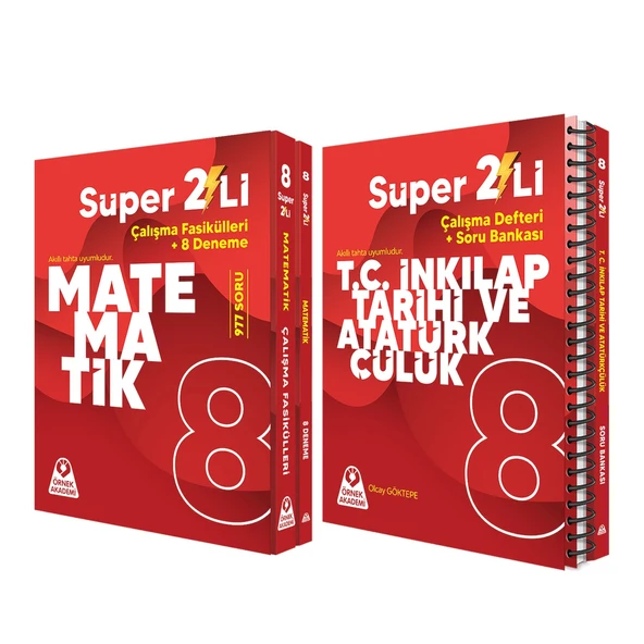 Örnek Akademi 8.Sınıf Süper İkili Matematik ve İnkılap Seti 2 Kitap ürün görseli 1