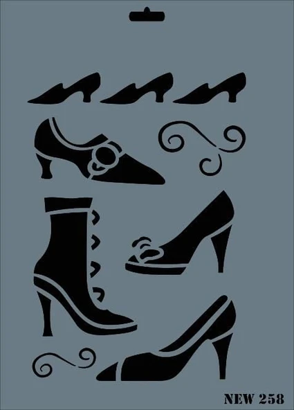 Rich New Seri N-258 Stencil 35x25 cm - Resim 2