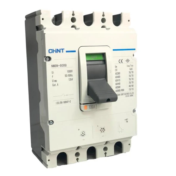 Chint - NM8N-800Q/TM630 3P 630A Ayarsalı Kompakt Şalter 272939 ürün görseli 1