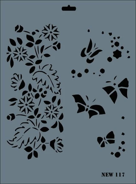 Rich New Seri N-117 Stencil 35x25 cm ürün görseli 1