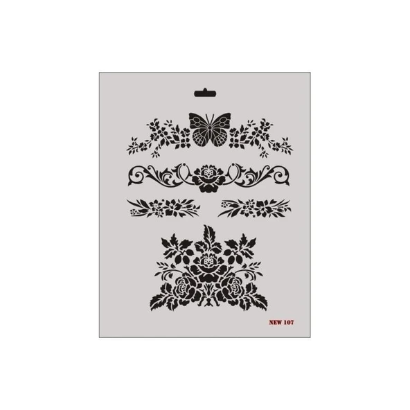 Rich New Seri N-107 Stencil 35x25 cm ürün görseli 1