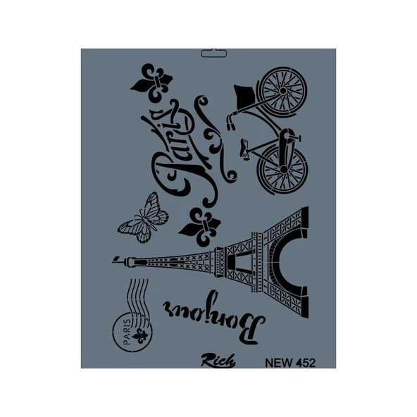 Rich New Seri N-452 Stencil 35x25 cm ürün görseli 1