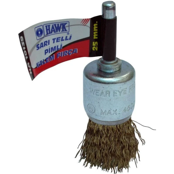 Hawk 10141 17 mm Sarı Telli Pimli Kalem Fırça ürün görseli 1