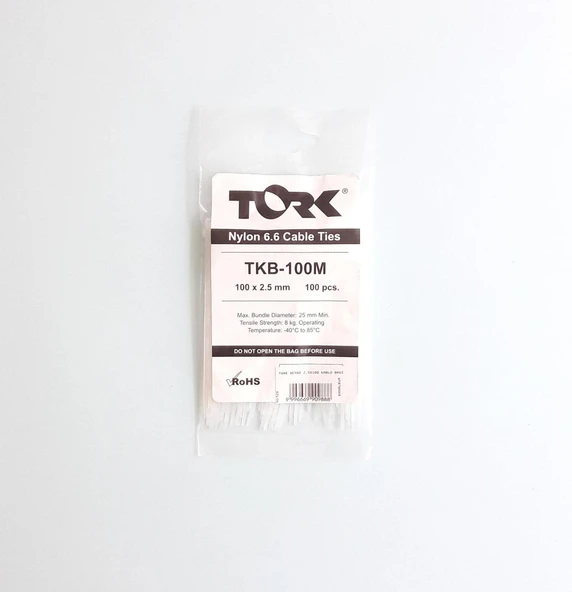 Tork Beyaz Kablo Bağı 2,5X100 ürün görseli 1