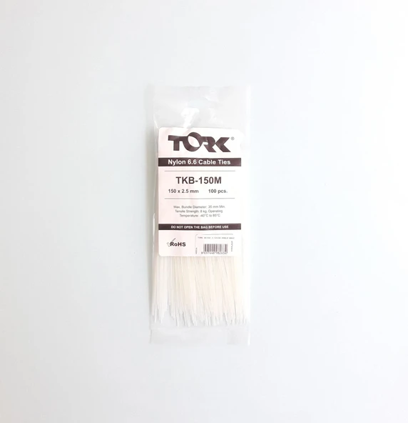 Tork Beyaz Kablo Bağı 2,5X150 - Resim 7